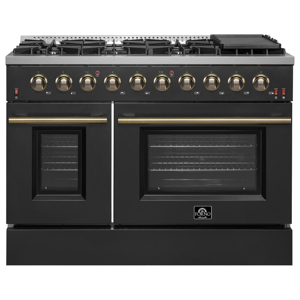 Forno Galiano 48" Freestanding Gas Range in Black, , large