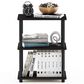 HOMLUX Turn-N-Tube 3-Tier Storage Shelf in Espresso and Black, , large