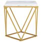 Mayberry Hill Riko End Table in Gold and White, , large