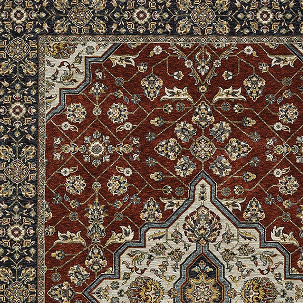 Oriental Weavers Aberdeen Persian Border 2&#39; x 3&#39; Red and Blue Area Rug, , large