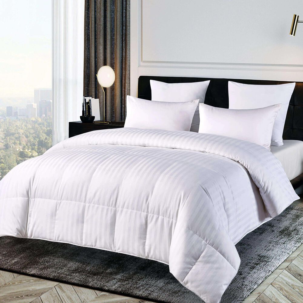 Blue Ridge Home Fashions 500 Thread Count Twin Down Alternative Comforter in White, , large