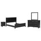Ashley Lanolee 4-Piece King Bedroom Set in Black, , large