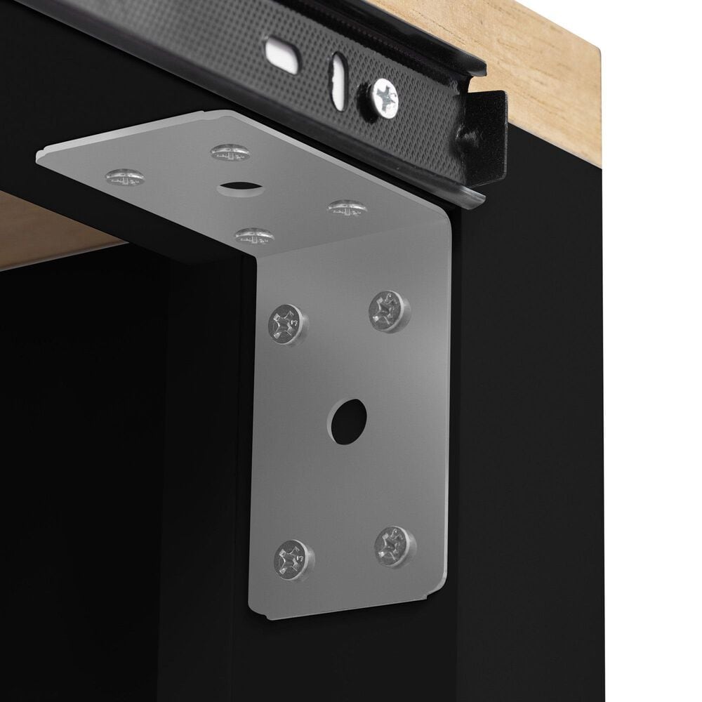 HOMLUX 47" Kitchen Island with Extendable Dining Table in Black, , large