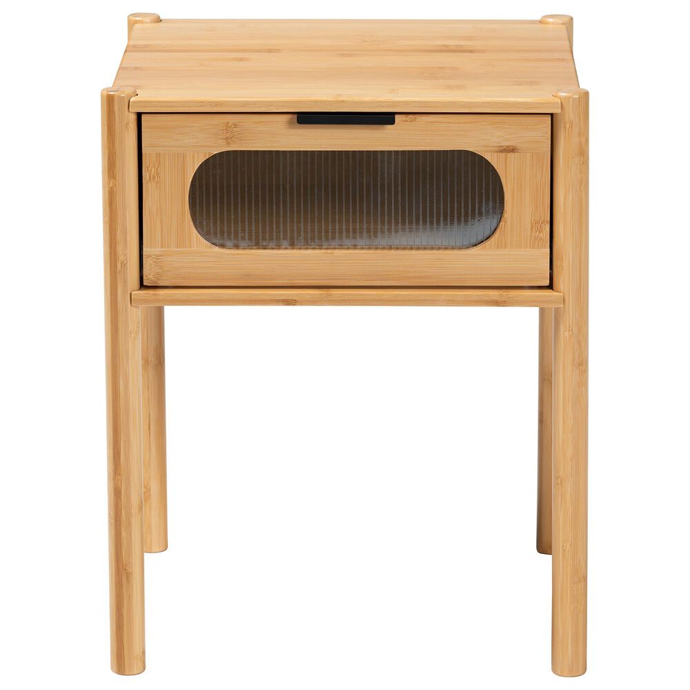 Baxton Studio Naresh 1-Drawer End Table in Natural Brown, , large