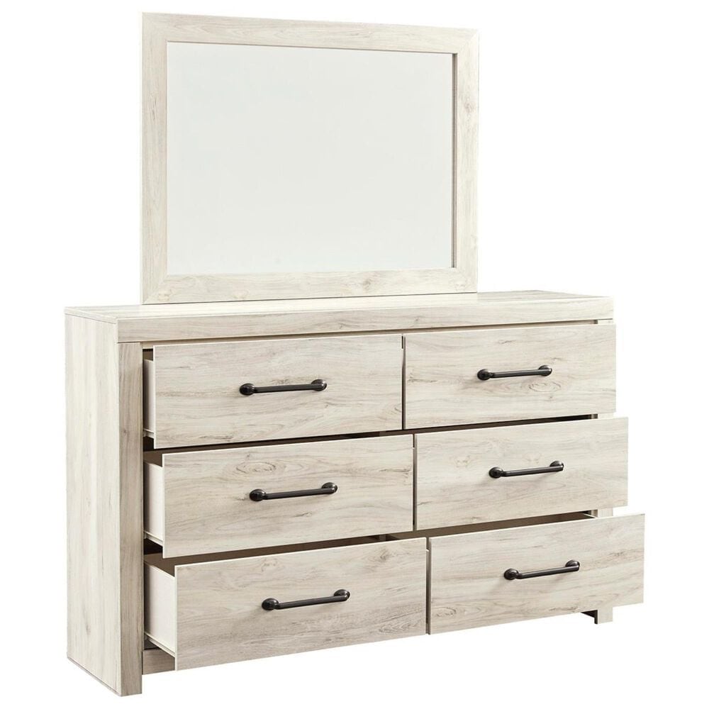 Ashley Cambeck Dresser and Mirror in Whitewash, , large