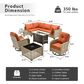 HOMLUX 9-Piece Patio Conversation Set in Coarse-grained Orange, , large