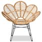 Baxton Studio Garan Rattan Accent Chair in Natural Brown and Black, , large