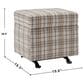 Lamps Per Se Camelot 25" Rectangle Gliding Ottoman in Light Brown and Gray, , large
