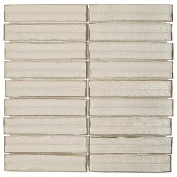 Soho Studio Brook Stacked Dawn 12" x 12" Glass Mosaic Sheet, , large