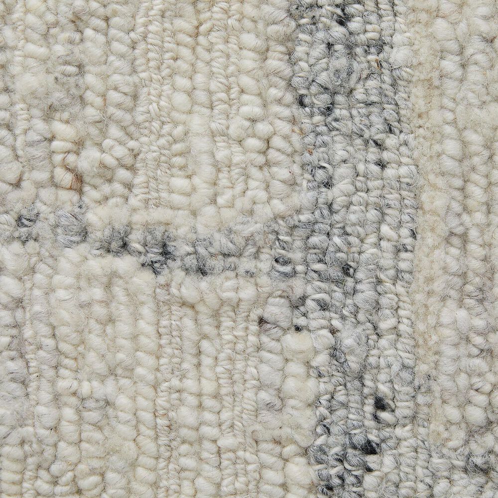 Feizy Navaro 2&#39;6&quot; x 10&#39; Ivory and Gray Runner, , large