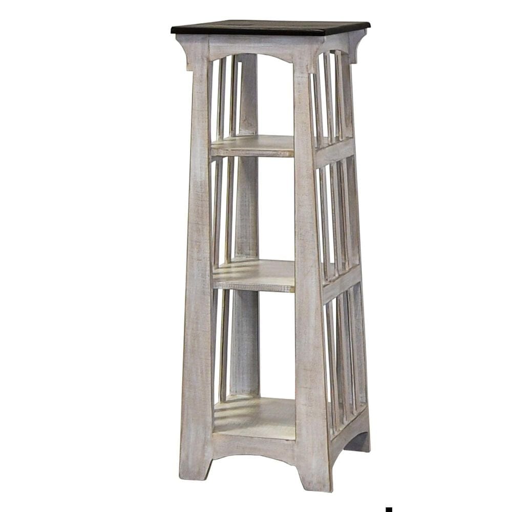Rustic Imports Large Tower Accent Table in Castello Gray and Brown, , large