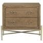Sterling Timber Elure 2 Drawer Nightstand in Latte with USB Ports, , large