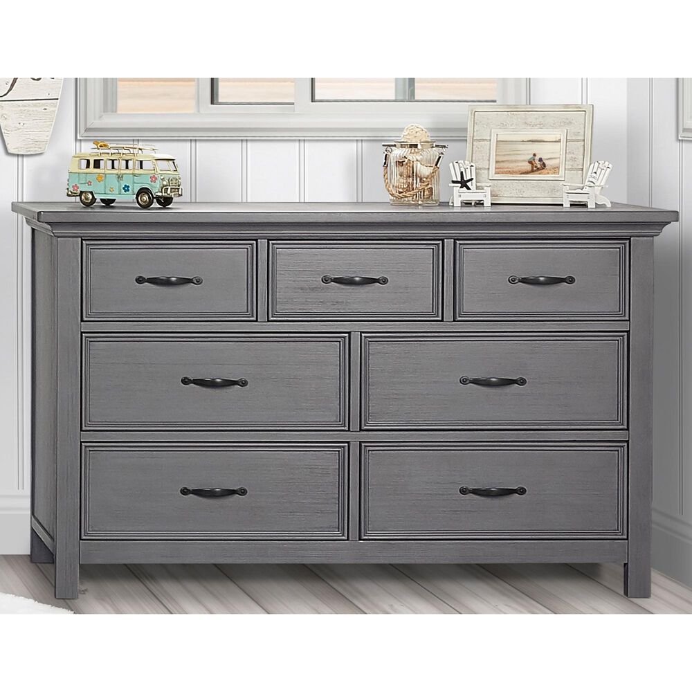 A smart way to add storage to your child's room and a great compliment to the princeton elite crib (sold separately). evolur belmar 7 drawer double dresser in rustic gray nfm