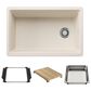Blanco Inteos 30" Undermount Single Bowl Kitchen Sink in Soft White, , large