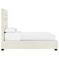 Bernhardt Murray Queen Upholstered Panel Bed in White and Cream, , large