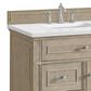 James Martin Vanities Lorelai 36" Single Vanity in Whitewashed Oak with 3 cm White Zeus Quartz Top, , large