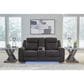 Ashley Brysonview Manual Double Reclining Loveseat with Console in Charcoal, , large