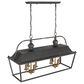 Golden Lighting Christoff 8-Light Linear Pendant in Antique Black and Gold, , large