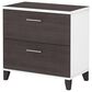 Bush Somerset 3 Piece Office Desk Set in Storm Gray/White, , large