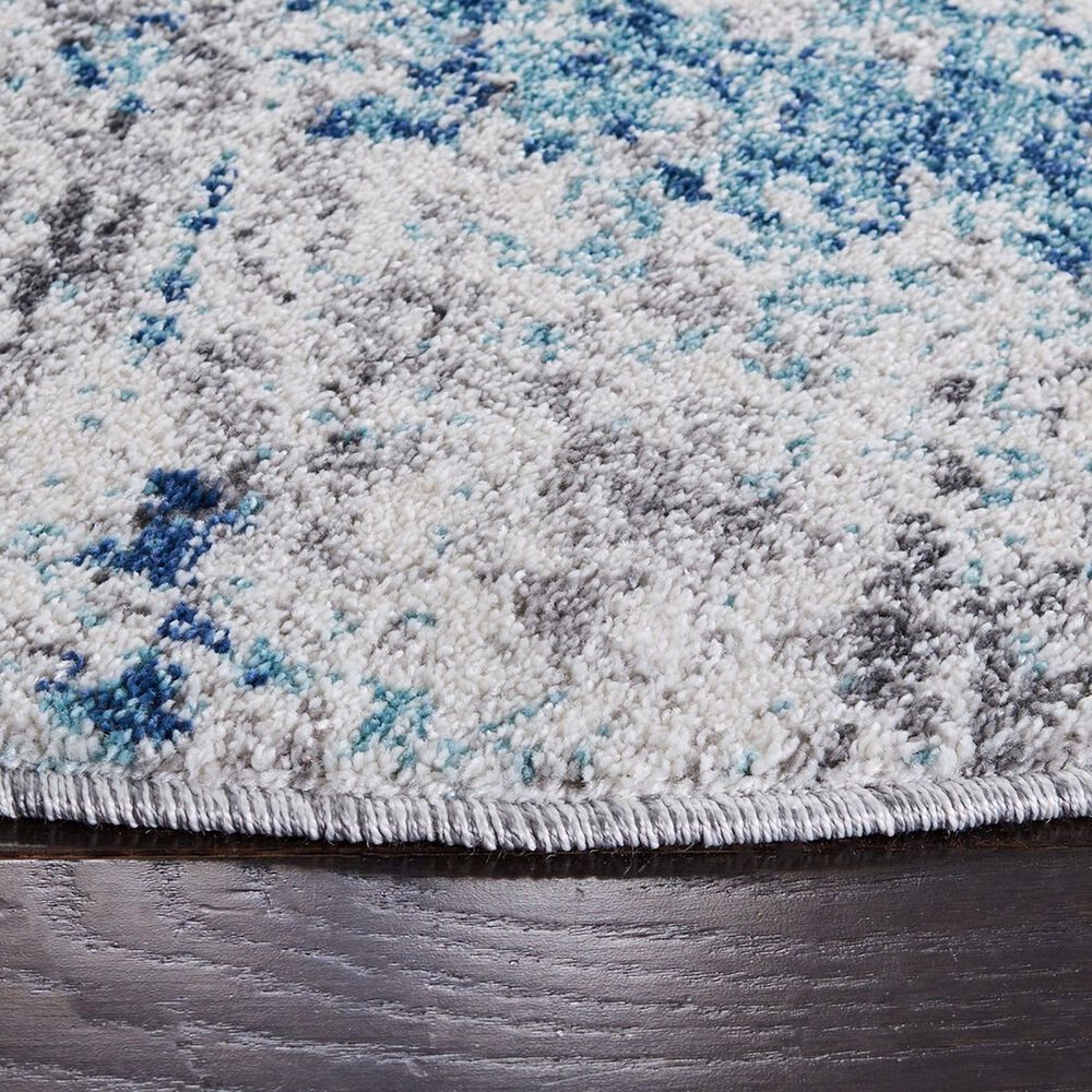 Safavieh Aston  3&#39; Round Light Blue and Grey Area Rug, , large