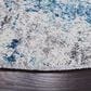 Safavieh Aston 3" Round Light Blue and Grey Area Rug, , large