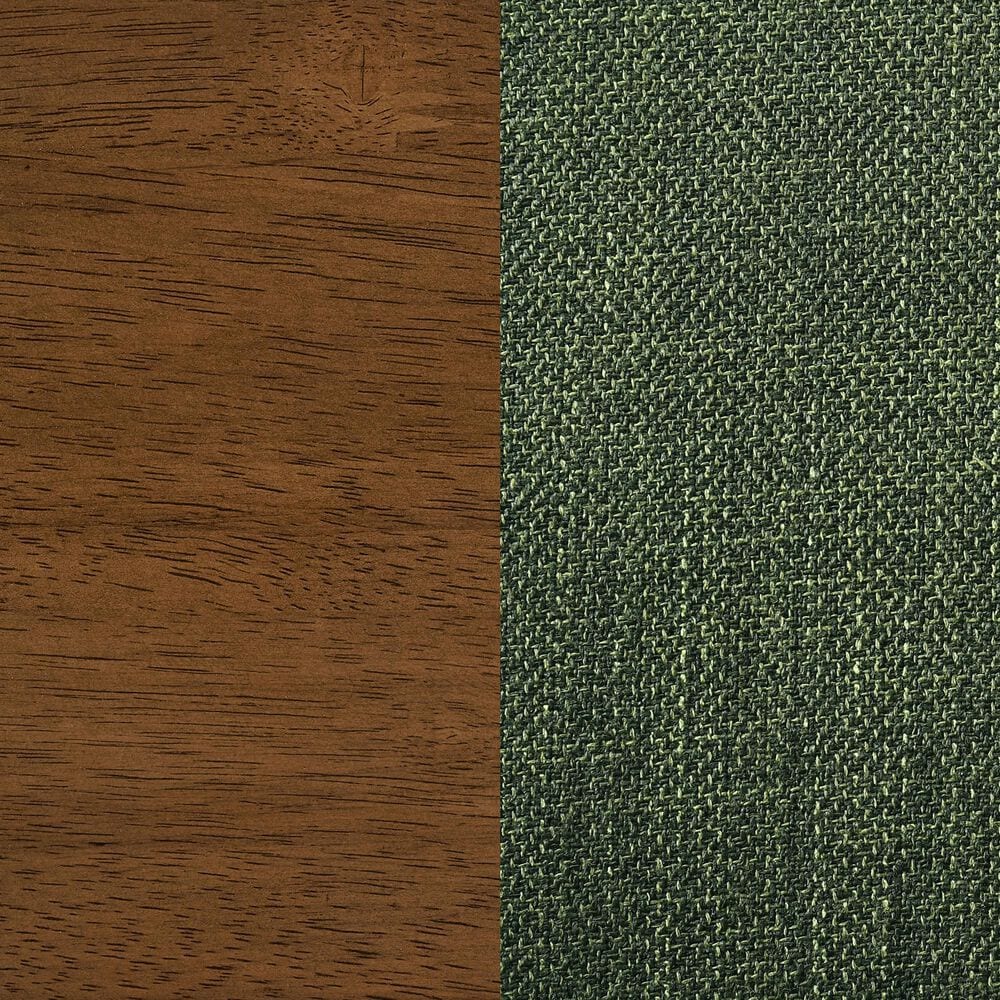 Coaster Cantley Dining Side Chair with Green Cushion in Rich Brown, , large