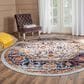 Amer Rugs Alexandria 6"7" Round Ivory and Gold Area Rug, , large