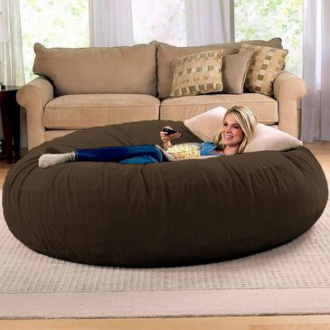 Jaxx 6" Cocoon Large Bean Bag Chair in Chocolate, , large