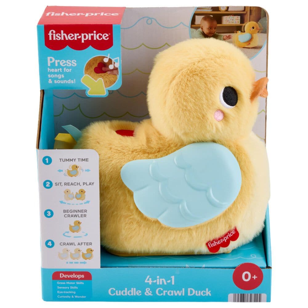 Fisher Price 4-in-1 Cuddle and Crawl Duck Learning Toy, , large