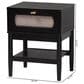 Baxton Studio Shirin 1-Drawer Nightstand in Black, , large