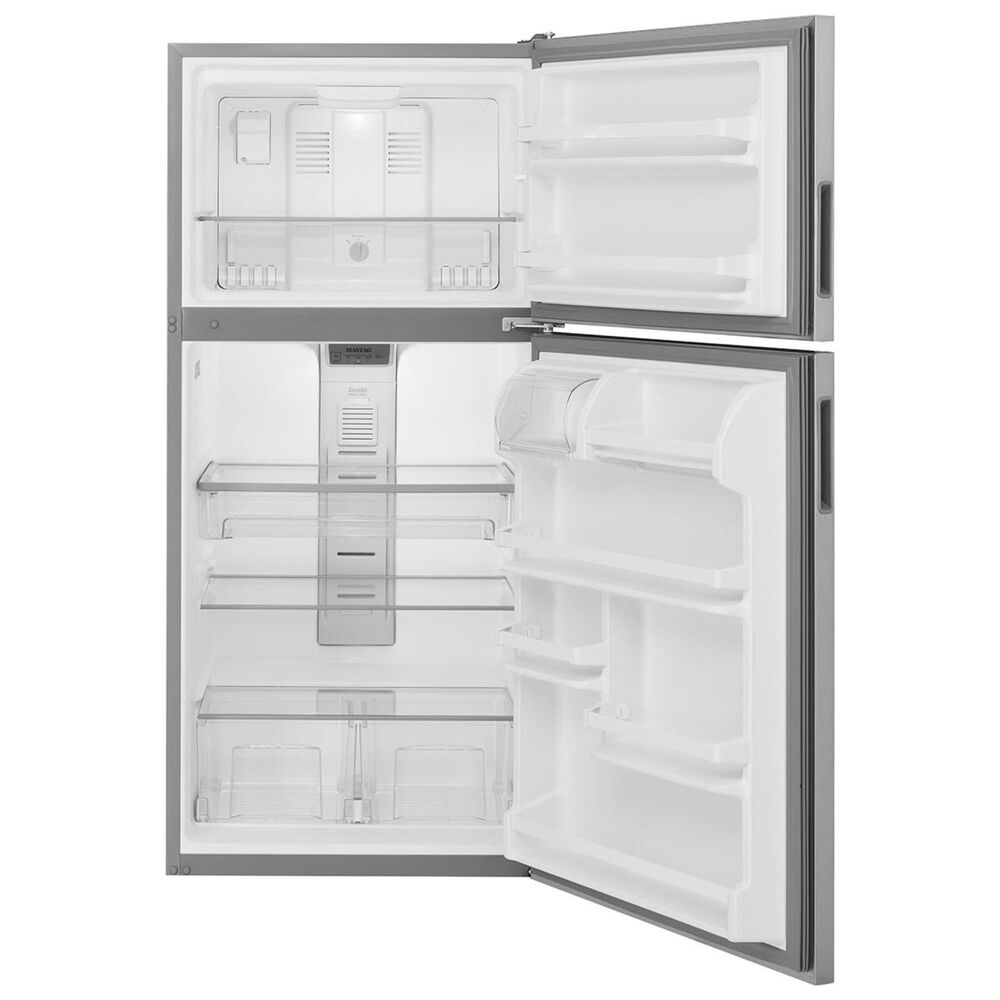 Maytag 18 Cu. Ft. 30-In Wide Top Freezer Refrigerator With PowerCold Feature in Stainless Steel, , large