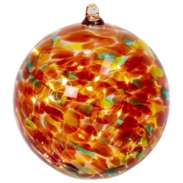 The Gerson Company 8" Solar Light Sphere in Red and Gold, , large