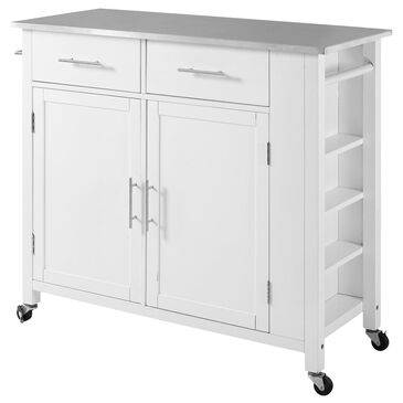 Crosley Furniture Savannah Kitchen Island/Cart in Black, , large