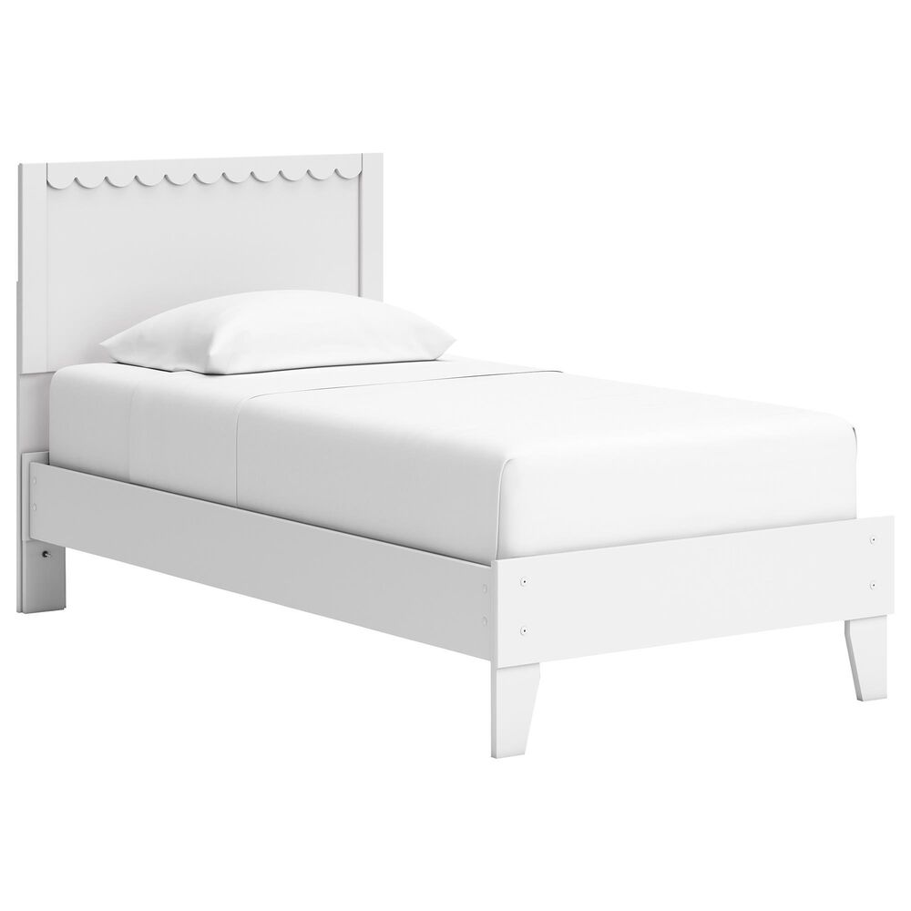 Ashley Hallityn Twin Platform Bed in White, , large