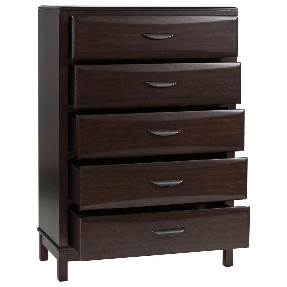 Ashley Vanmore 5-Piece King Storage Bedroom Set in Dark Brown, , large