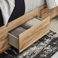 Ashley Hyanna Queen Panel Storage Bed with 1 Under Bed Storage Drawer in Tan Brown, , large