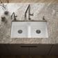 Kohler Deerfield 33" Undermount Double-Bowl Kitchen Sink in White, , large