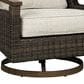 Signature Design by Ashley Paradise Trail Swivel Lounge Chair Set of 2 in Medium Brown, , large
