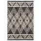 Safavieh Micro-Loop MLP155H 4" x 6" Charcoal and Ivory Area Rug, , large