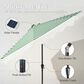 HOMLUX 10" Patio Umbrella with Adjustable Tilt and Scalloped Edge in Green, , large