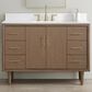 37B Mertola 48" Single Bathroom Vanity Cabinet in Walnut Drift with White Composite Stone Top and Backsplash, , large