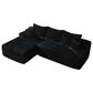 HOMLUX 2-Piece L-Shaped Sectional with Left Facing Chaise in Black, , large