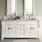 James Martin Vanities Brookfield 72" Double Bathroom Vanity in Bright White with 3 cm Arctic Fall Solid Surface Top and Rectangle Sinks, , large