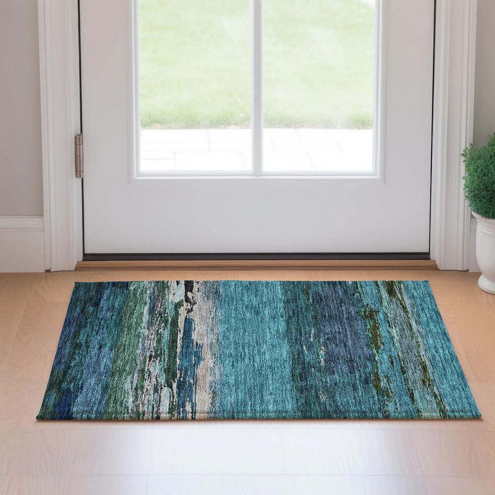 Dalyn Rug Company Trevi TV8 1&#39;8&quot; x 2&#39;6&quot; Teal Area Rug, , large
