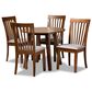 Baxton Studio Lida 5-Piece Dining Set in Grey/Walnut Brown, , large