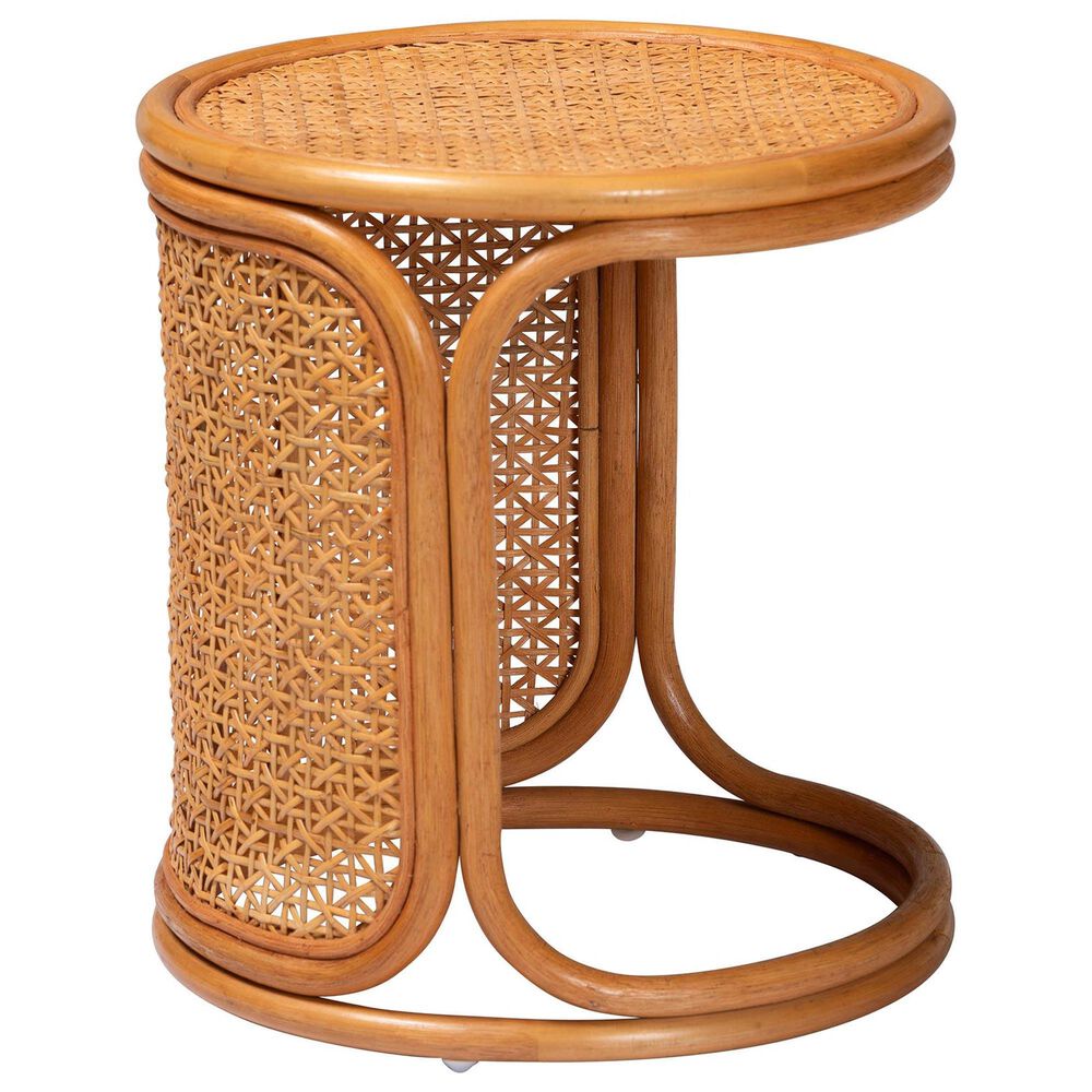 Baxton Studio Eldon End Table in Light Honey, , large