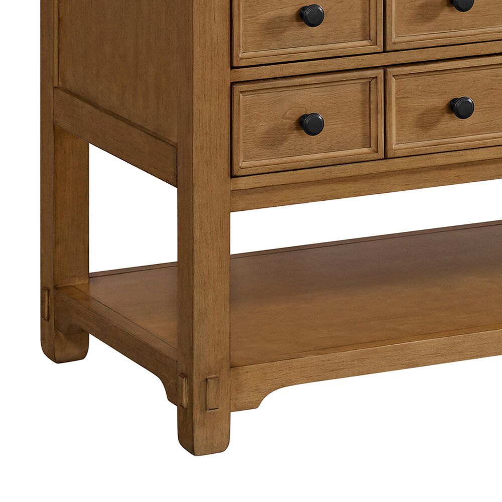 James Martin Malibu 60&quot; Single Bathroom Vanity in Amber Birch with 3 cm Parisien Bleu Quartz Top and Rectangular Sink, , large