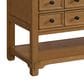 James Martin Malibu 60" Single Bathroom Vanity in Amber Birch with 3 cm Parisien Bleu Quartz Top and Rectangular Sink, , large