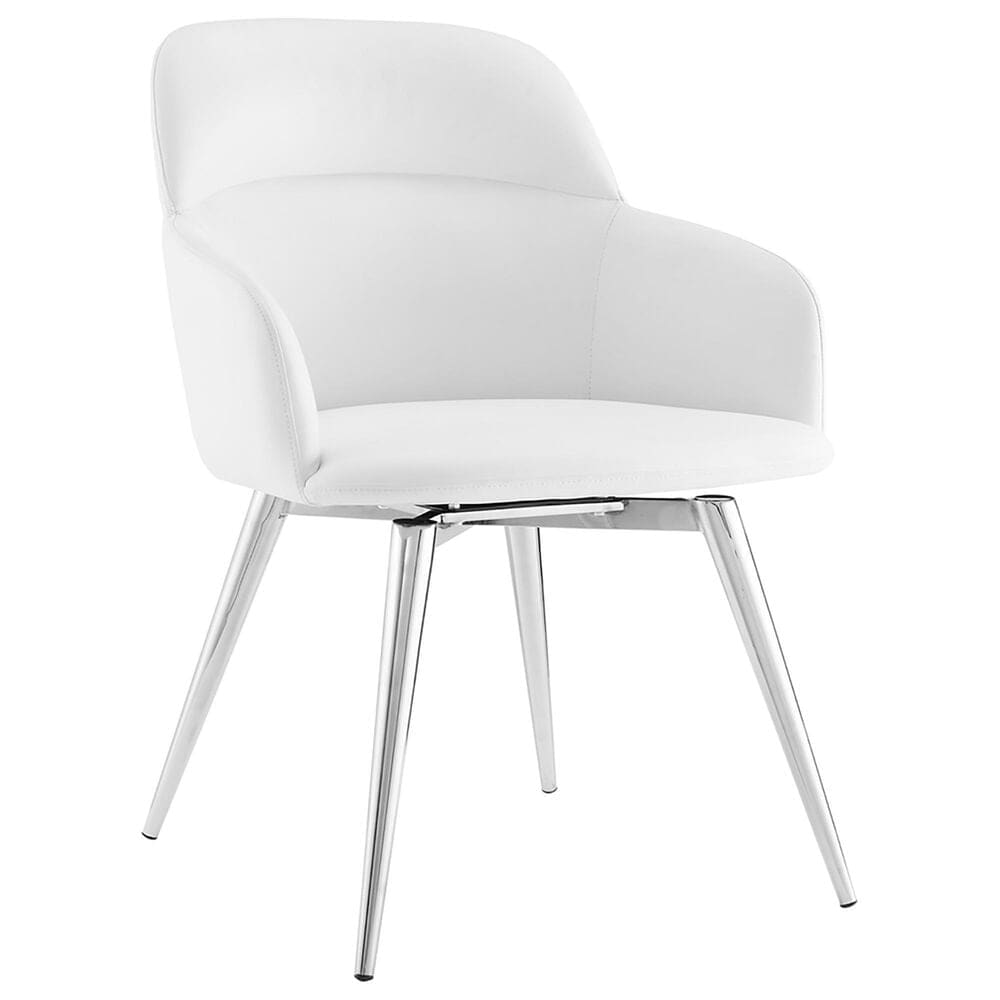 Casablanca Pirouette Dining Chair in White, , large