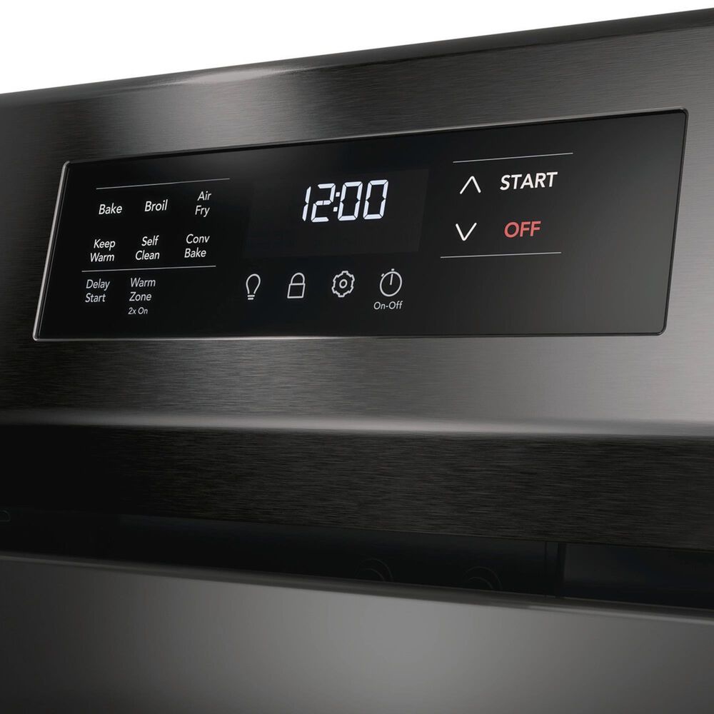 Frigidaire 30" Freestanding Electric Range with Air Fry in Black Stainless Steel, , large